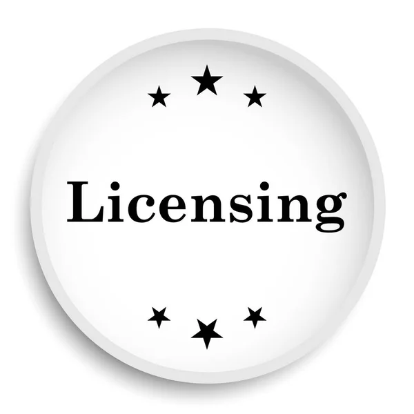Icono Licencia Botón Del Sitio Web Licencias Sobre Fondo Blanco —  Fotos de Stock