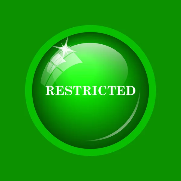 Ikona Omezeným Přístupem Internet Tlačítko Zeleném Pozadí — Stock fotografie