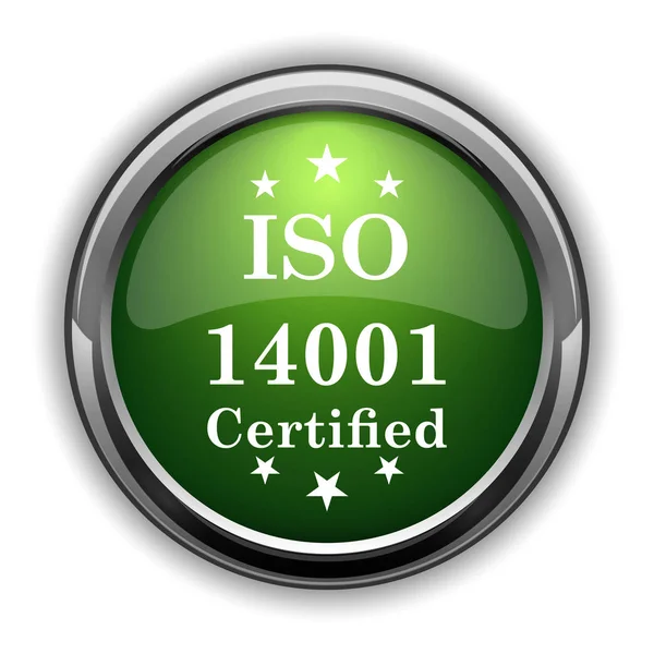 Icona Iso14001 Pulsante Del Sito Web Iso14001 Sfondo Bianco — Foto Stock