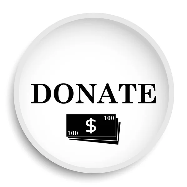 Donar Icono Donar Botón Del Sitio Web Sobre Fondo Blanco —  Fotos de Stock