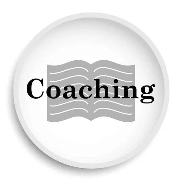 Icono Entrenador Coaching Botón Del Sitio Web Sobre Fondo Blanco — Foto de Stock