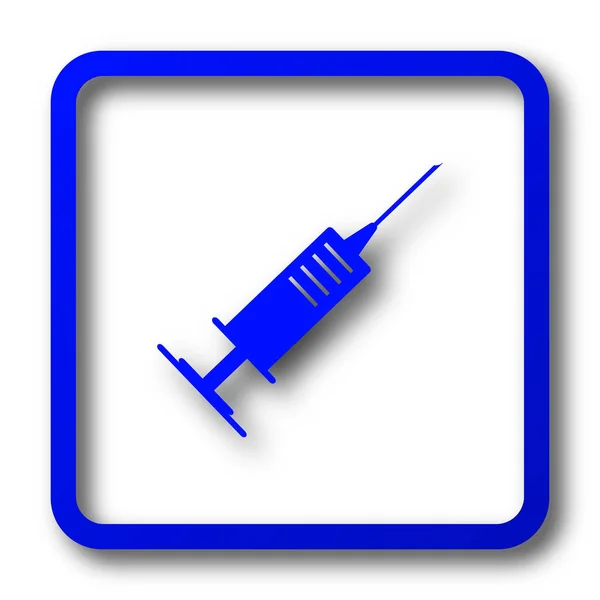 Syringe Icon Syringe Website Button White Background — Stock Photo, Image