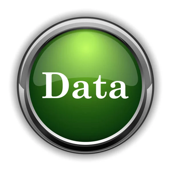 Icono Datos Botón Del Sitio Web Datos Sobre Fondo Blanco — Foto de Stock