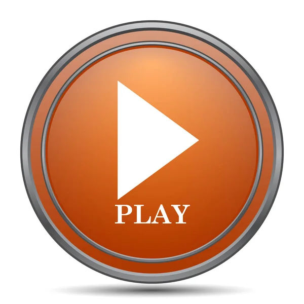 Oyun Simgesi Beyaz Arka Plan Turuncu Internet Düğme — Stok fotoğraf