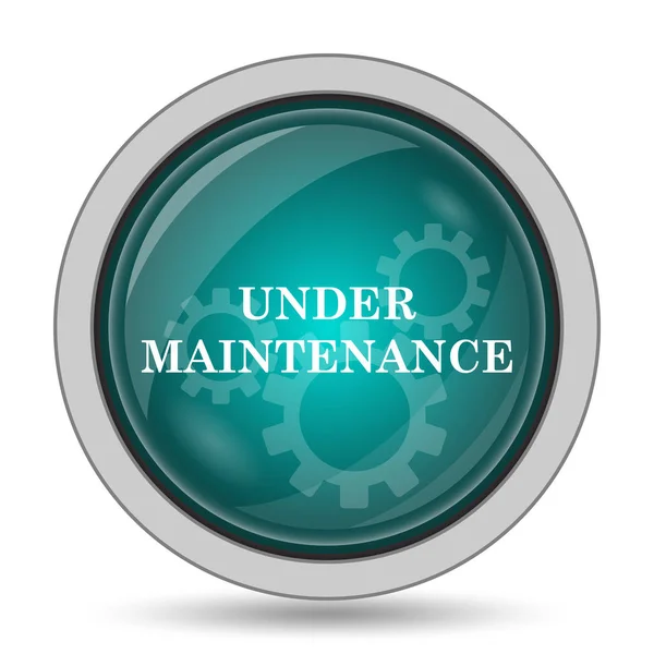 Under maintenance icon, website button on white background