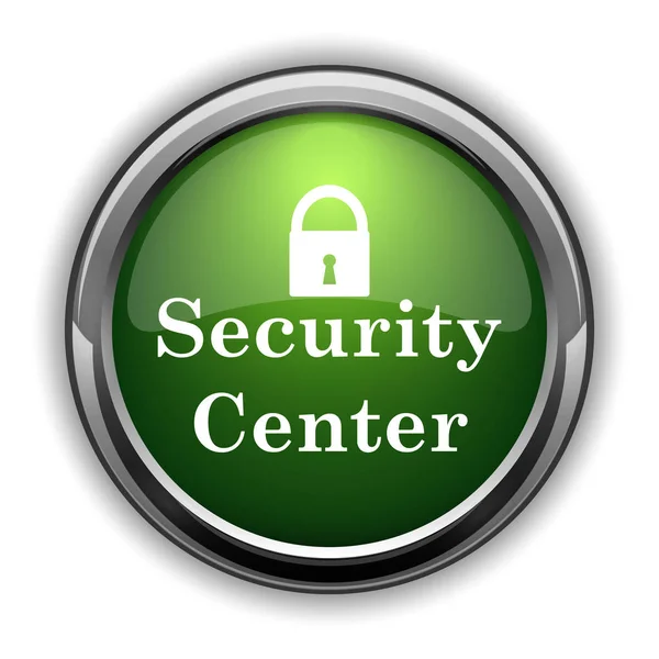セキュリティ センターのアイコン 白い背景の上のセキュリティ センターのウェブサイト ボタン — ストック写真