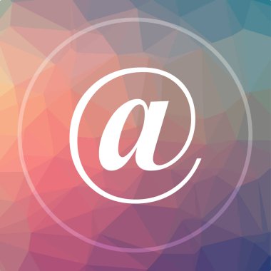 Kutsal kişilerin resmi vasıl. Düşük poli arka plan üzerinde Web sitesi düğmesini