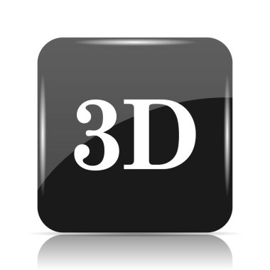 3D simgesi. Beyaz arka plan üzerinde Internet düğmesi