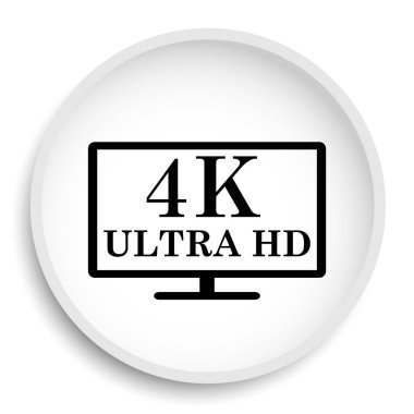 4 k ultra Hd simgesi. 4 k ultra Hd Web sitesi düğmesini beyaz arka plan üzerinde. 