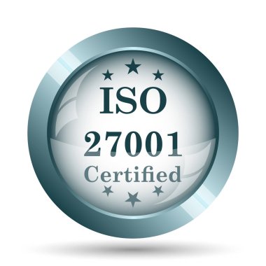 ISO 27001 simgesi. Beyaz arka plan üzerinde Internet düğmesi.