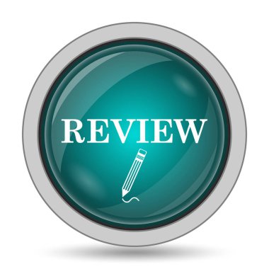 Simgesi, Web sitesi düğmesini beyaz arka planda gözden geçirin