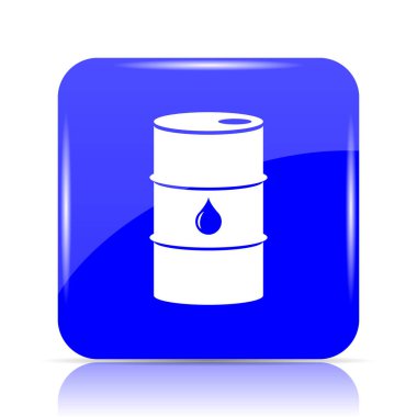 Petrol varil mavi kutsal kişilerin resmi web sitesi düğme beyaz arka plan üzerinde