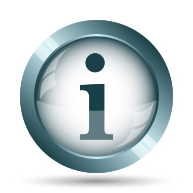 bilgi simgesi. Beyaz arka plan üzerinde Internet düğmesi.