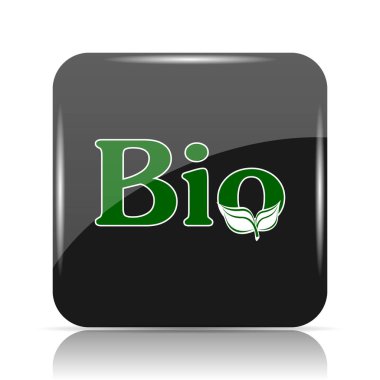 Biyo simgesi. Beyaz arka plan üzerinde Internet düğmesi