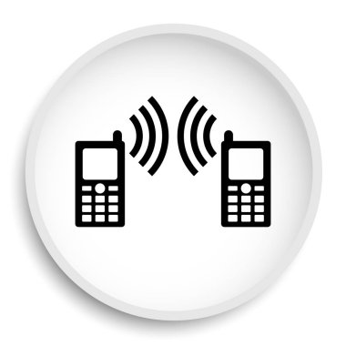 İletişim simgesi. İletişim Web sitesi düğmesini beyaz arka plan üzerinde. 