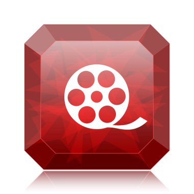 Beyaz arka plan üzerinde video kutsal kişilerin resmi, kırmızı Web sitesi düğme