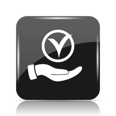 El simgesi ile kene. Beyaz arka plan üzerinde Internet düğmesi