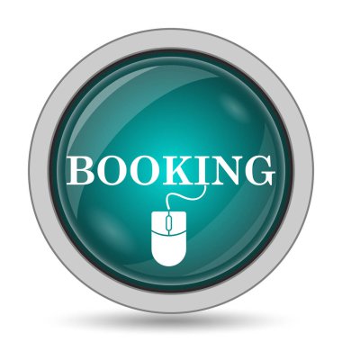 Rezervasyon kutsal kişilerin resmi, beyaz arka plan üzerinde Web sitesi düğmesini