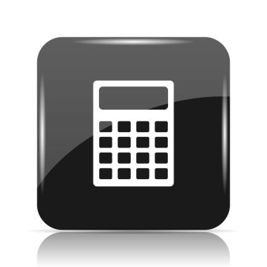 Hesap makinesi simge. Beyaz arka plan üzerinde Internet düğmesi