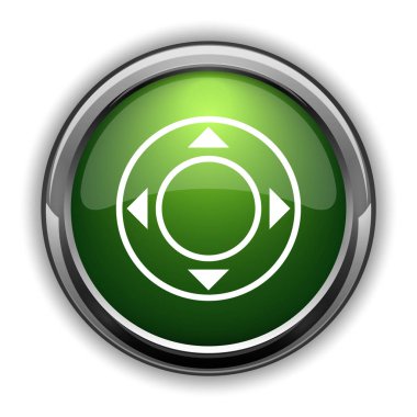 Oyun çubuğu simgesi. Beyaz arka plan üzerinde joystick Web sitesi düğmesi