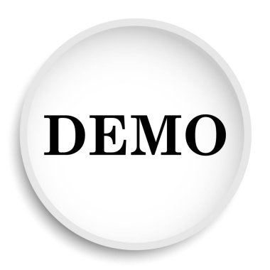 Demo simgesi. Beyaz arka plan üzerinde demo web sitesi düğmesini. 