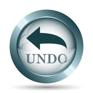 Simgesini geri almak. Beyaz arka plan üzerinde Internet düğmesi.