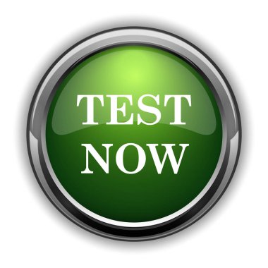 Şimdi simgesi sınayın. Şimdi Web sitesi düğmesini beyaz arka plan üzerinde test