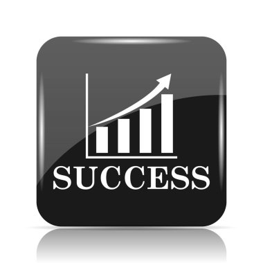 Başarı simgesi. Beyaz arka plan üzerinde Internet düğmesi