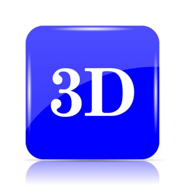 3D mavi kutsal kişilerin resmi web sitesi düğme beyaz arka plan üzerinde