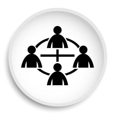 Beyaz arka plan üzerinde iletişim kutsal kişilerin resmi web sitesi düğme.