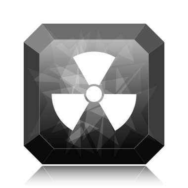 Radyasyon siyah kutsal kişilerin resmi web sitesi düğme beyaz arka plan üzerinde