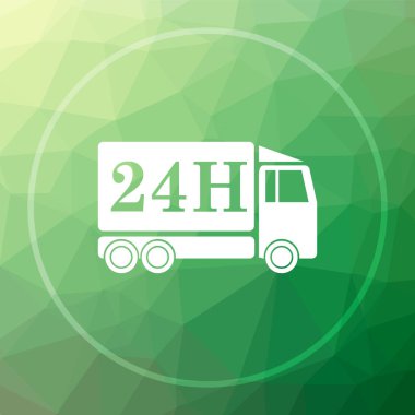 24 saat teslimat kamyonu simgesi