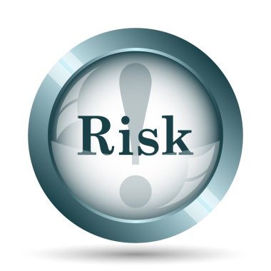 Risk simgesi. Beyaz arka plan üzerinde Internet düğmesi.