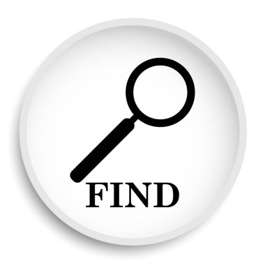 Simgesini bulun. Beyaz arka plan üzerinde Web sitesi düğmesini bulmak. 