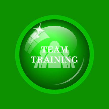 Takım eğitim simgesi. Yeşil renkli butona Internet.