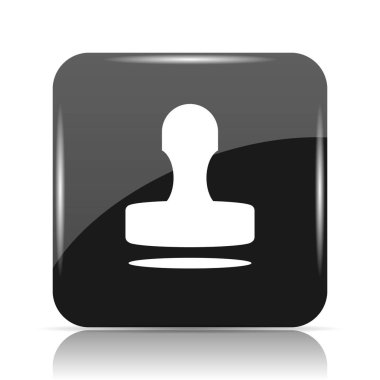 Damga simgesi. Beyaz arka plan üzerinde Internet düğmesi