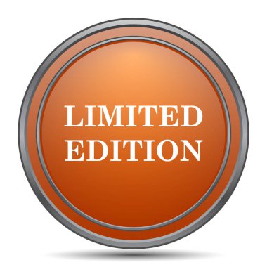 Sınırlı sayıda simgesi. Beyaz arka plan turuncu internet düğme