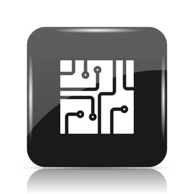 Devre kartı simgesi. Beyaz arka plan üzerinde Internet düğmesi