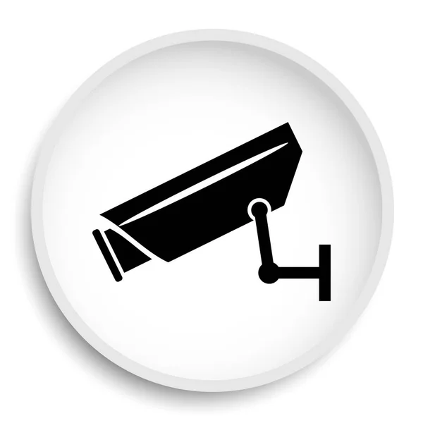 Ikona Kamery Nadzoru Przycisk Strony Aparatu Nadzoru Białym Tle — Zdjęcie stockowe