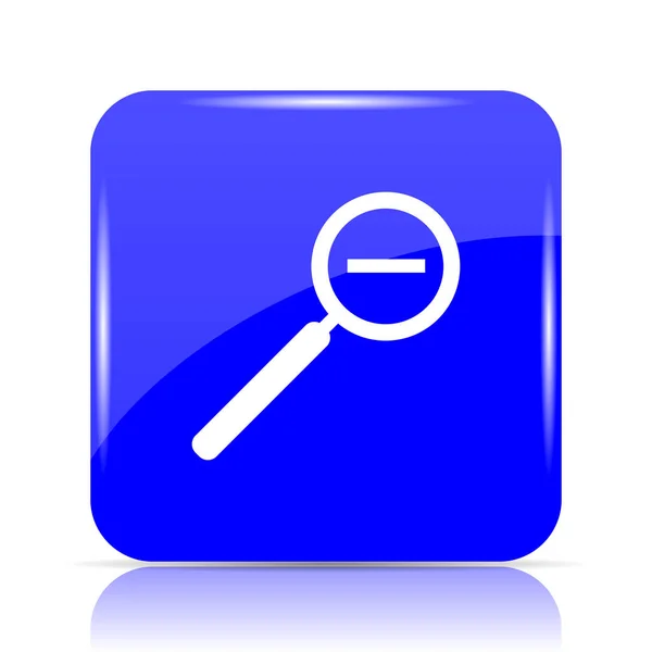 Vergrößerungssymbol Blauer Webseiten Knopf Auf Weißem Hintergrund — Stockfoto