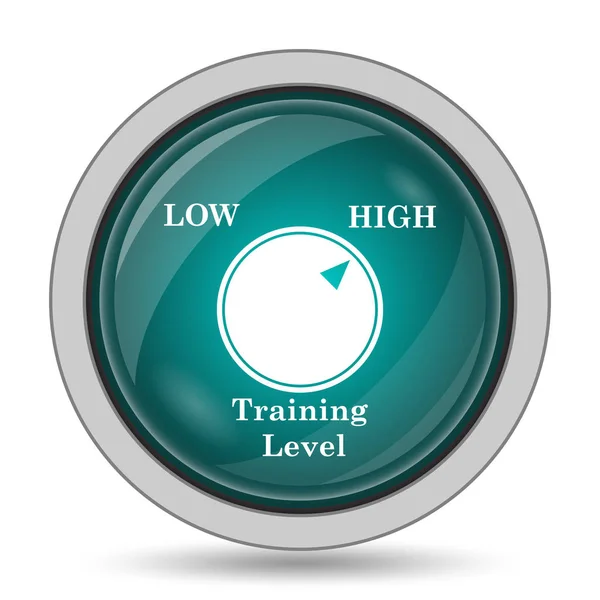 Training level icon, website button on white background