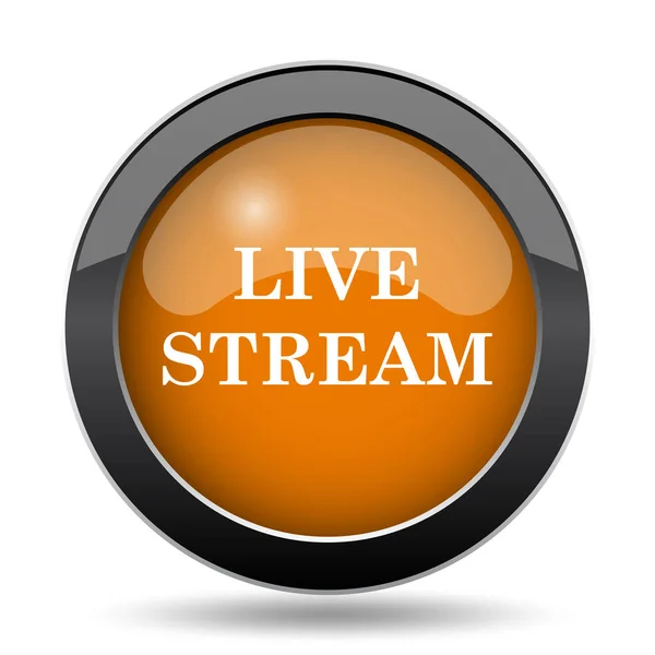 Live Stream Icon Live Stream Website Button White Background — Stock Photo, Image