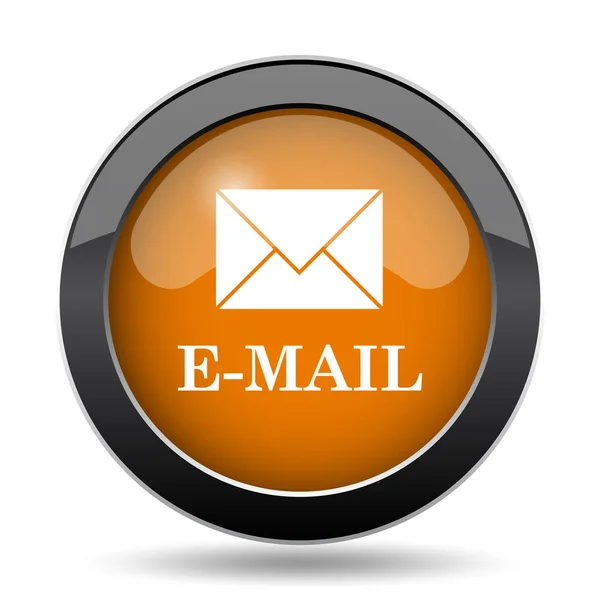 电子邮件图标 电子邮件网站按钮白色背景 — 图库照片
