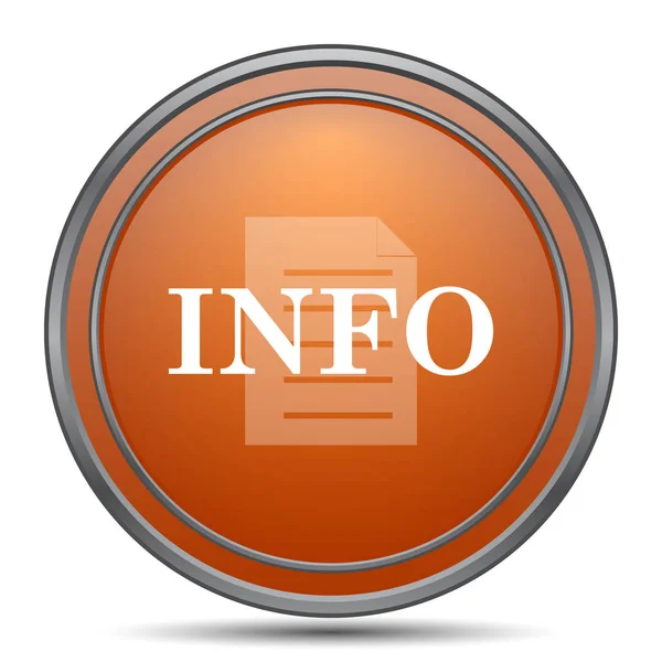 Info Symbol Orange Internet Taste Auf Weißem Hintergrund — Stockfoto
