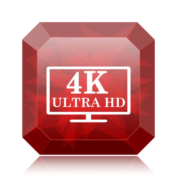 Ultra Ikona Červené Stránky Tlačítko Bílém Pozadí — Stock fotografie