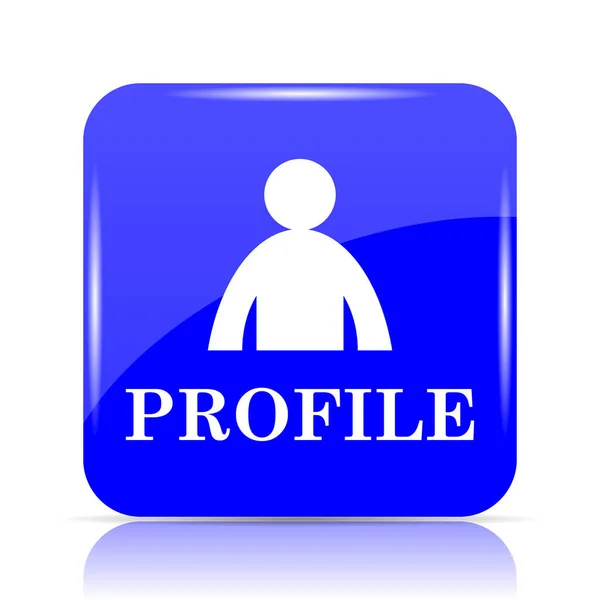 Profile Icon Blue Website Button White Background — Stock Photo, Image