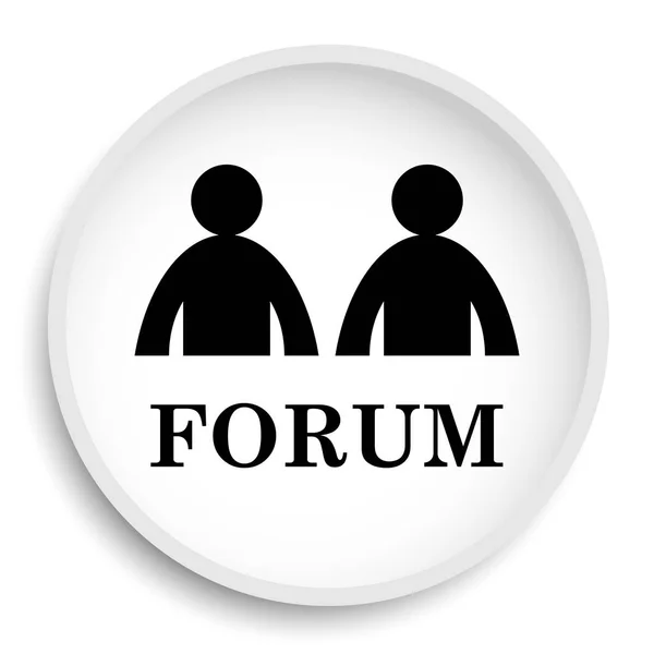 Ikona Forum Forum Strony Przycisk Białym Tle — Zdjęcie stockowe