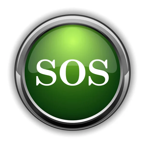 Sos Icon Sos Website Button White Background — Stock Photo, Image