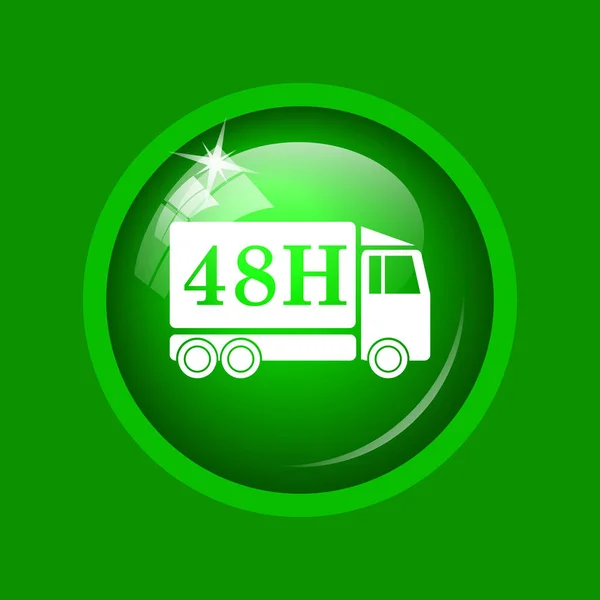 48h szállítás teherautó ikon — Stock Fotó