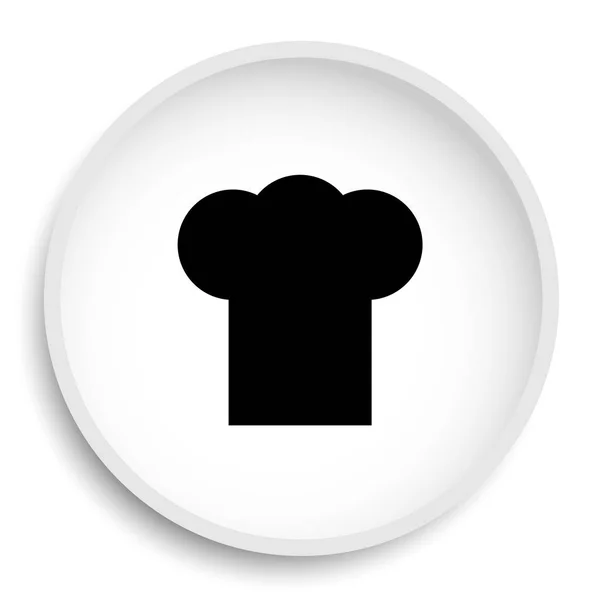 Chef Kok Pictogram Chef Kok Website Knop Witte Achtergrond — Stockfoto